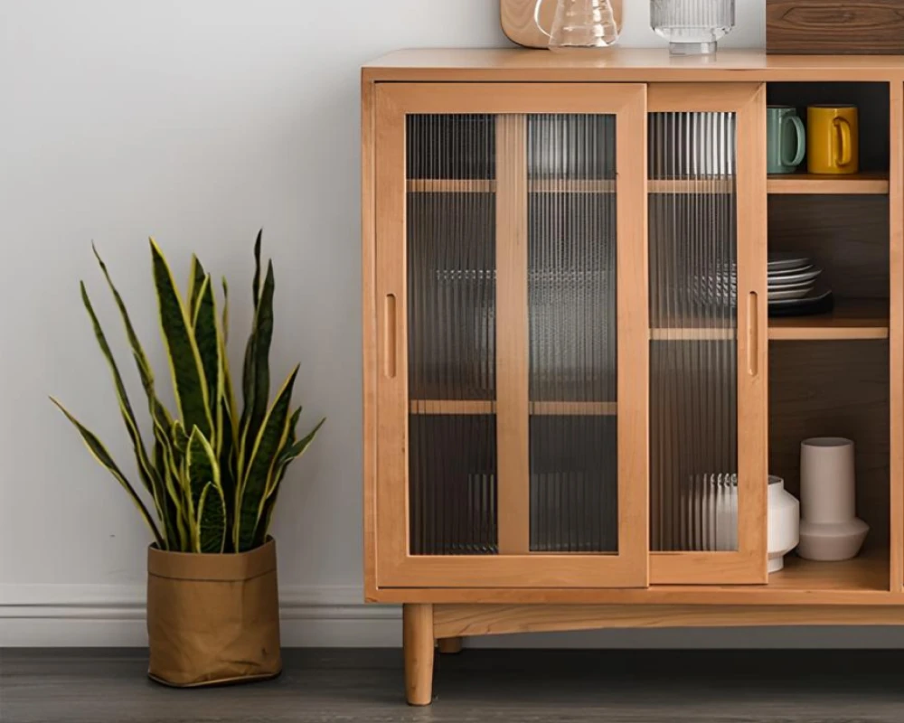 rustic wood sideboard