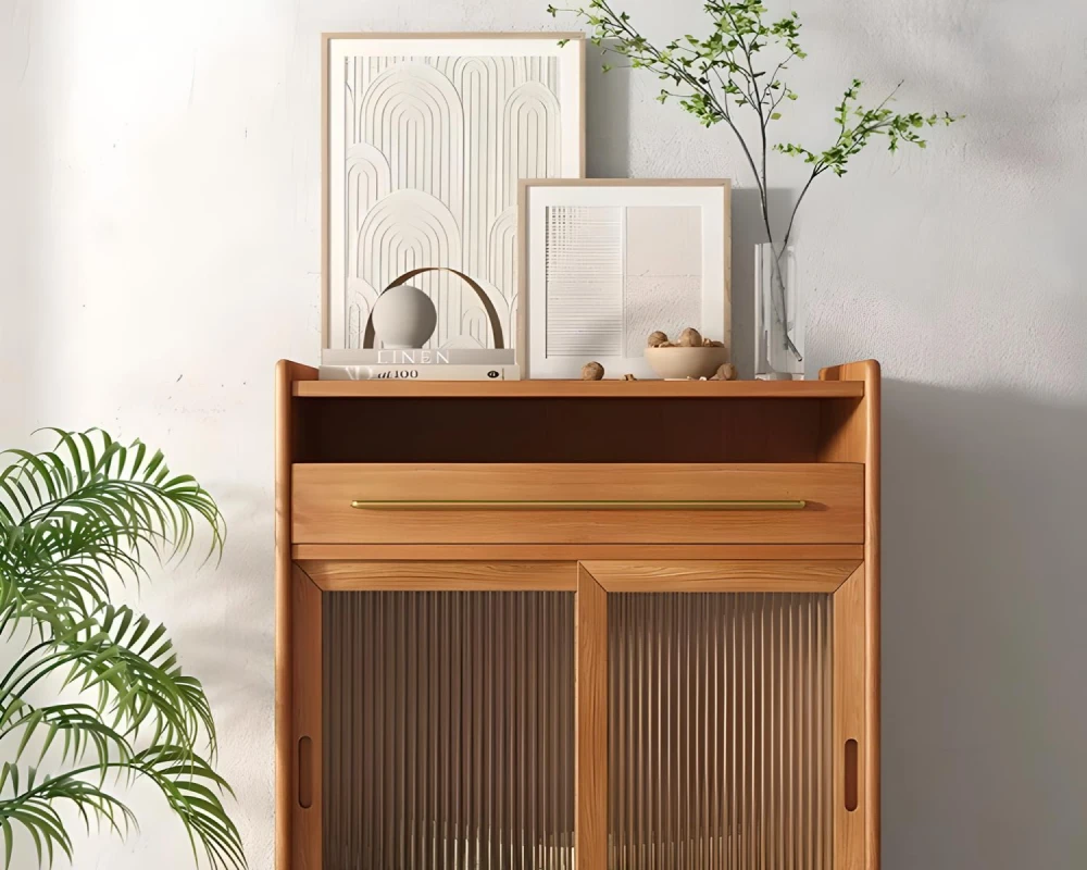 rustic wood sideboard